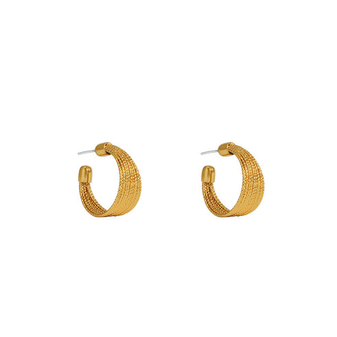 C Shape Shine Lace Earrings - Zafari Studio Jewelry